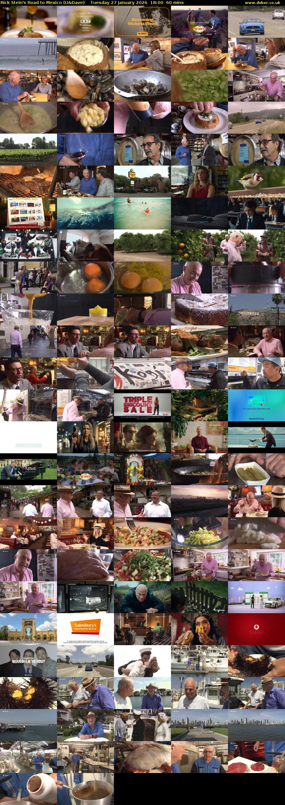 Rick Stein's Road to Mexico (U&Dave) Tuesday 27 January 2026 18:00 - 19:00