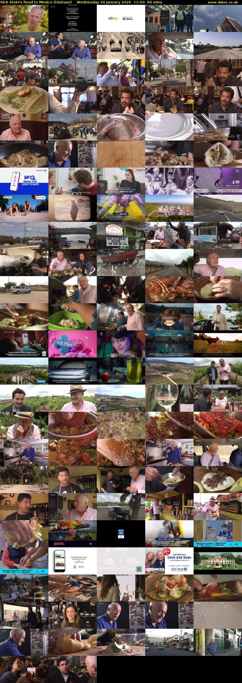 Rick Stein's Road to Mexico (U&Dave) Wednesday 28 January 2026 11:00 - 12:00