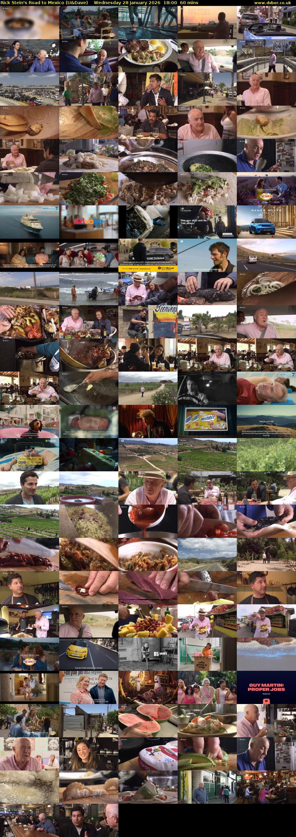 Rick Stein's Road to Mexico (U&Dave) Wednesday 28 January 2026 18:00 - 19:00