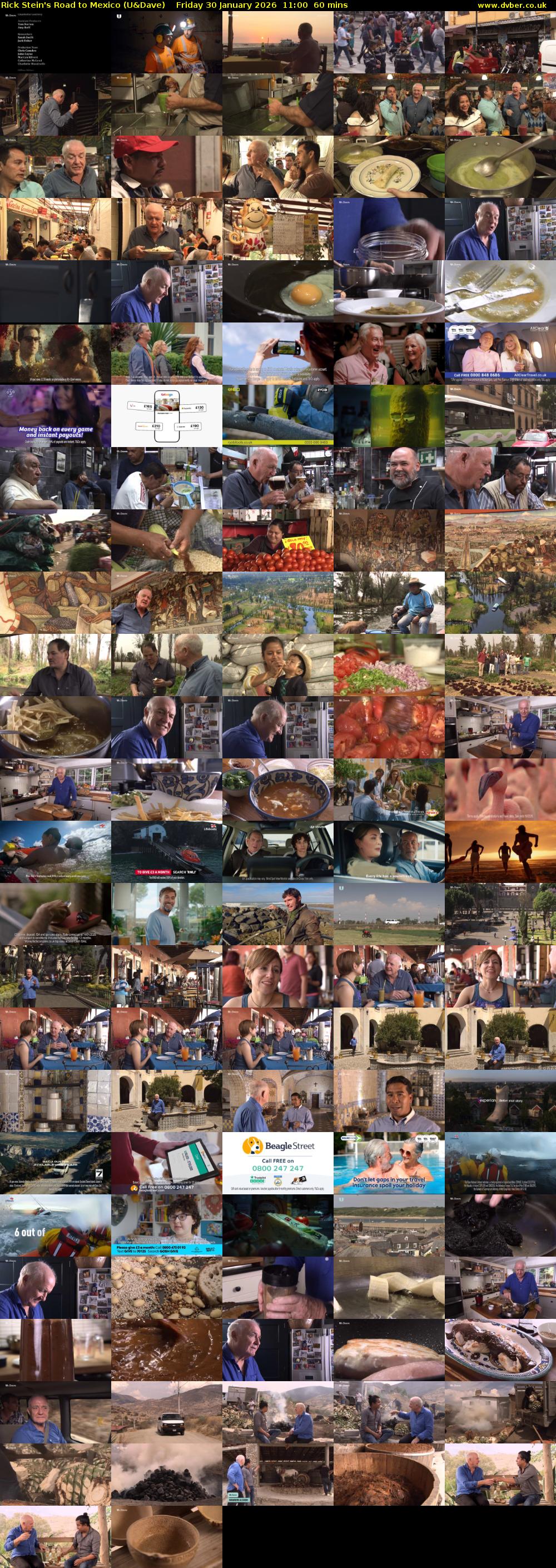 Rick Stein's Road to Mexico (U&Dave) Friday 30 January 2026 11:00 - 12:00