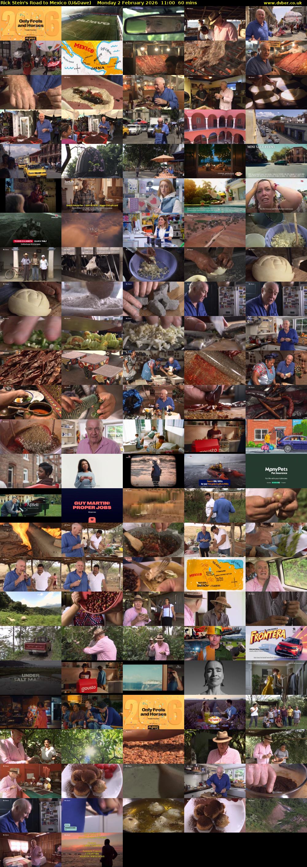 Rick Stein's Road to Mexico (U&Dave) Monday 2 February 2026 11:00 - 12:00