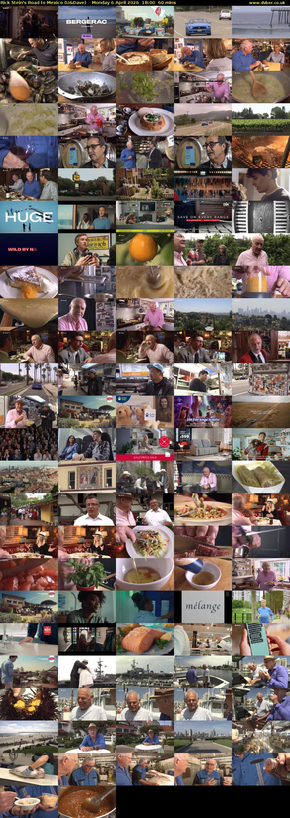 Rick Stein's Road to Mexico (U&Dave) Monday 6 April 2026 18:00 - 19:00