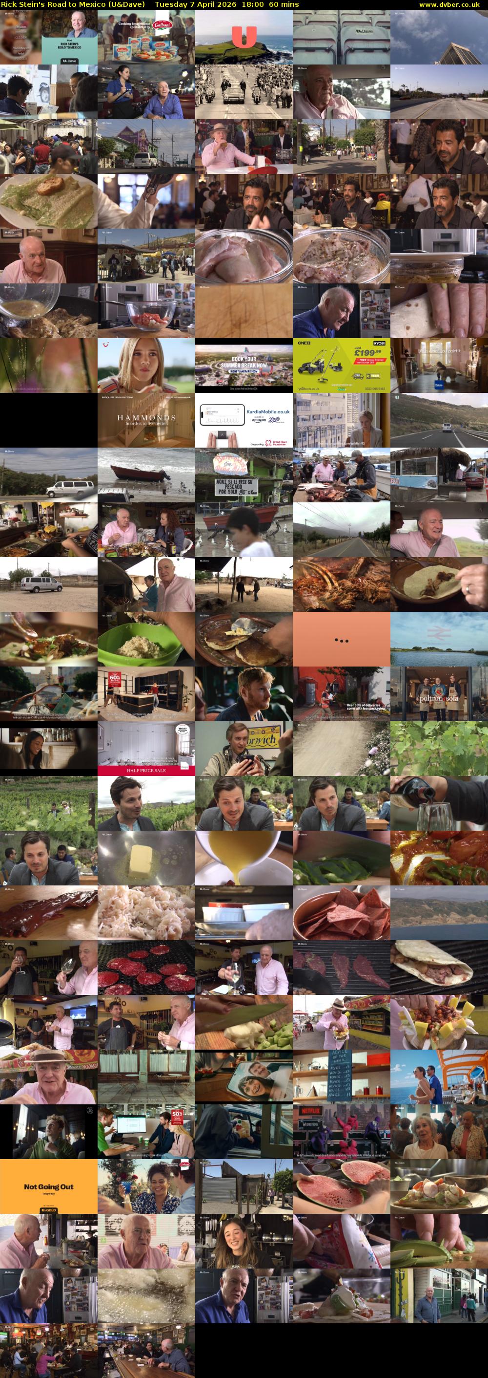 Rick Stein's Road to Mexico (U&Dave) Tuesday 7 April 2026 18:00 - 19:00