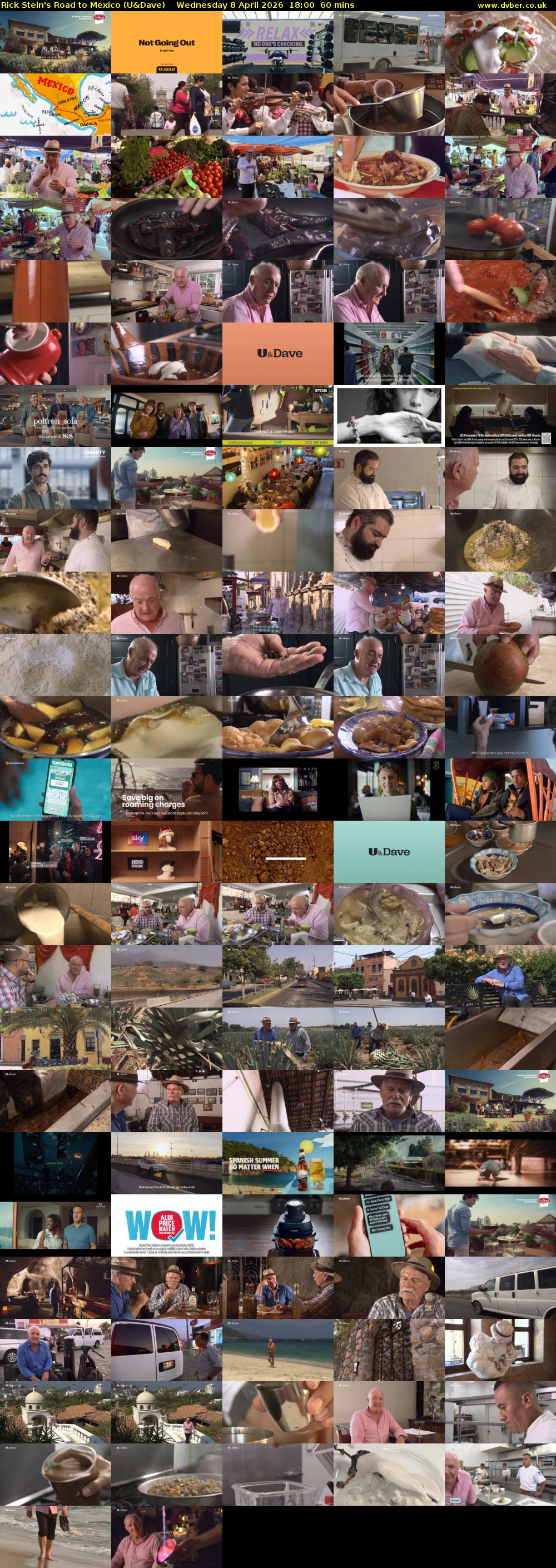 Rick Stein's Road to Mexico (U&Dave) Wednesday 8 April 2026 18:00 - 19:00