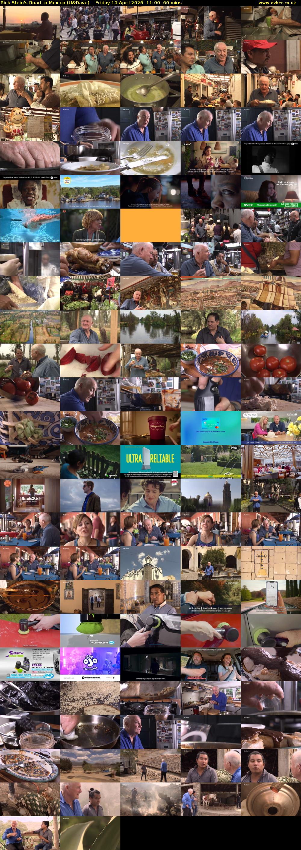 Rick Stein's Road to Mexico (U&Dave) Friday 10 April 2026 11:00 - 12:00