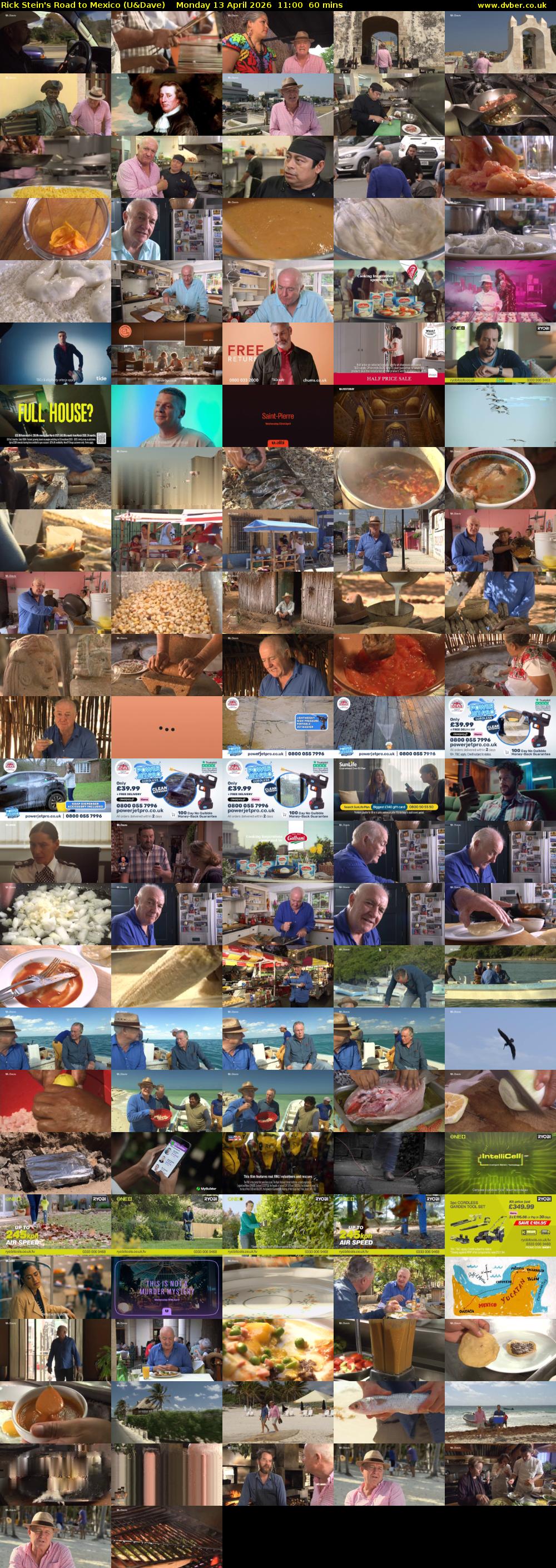 Rick Stein's Road to Mexico (U&Dave) Monday 13 April 2026 11:00 - 12:00
