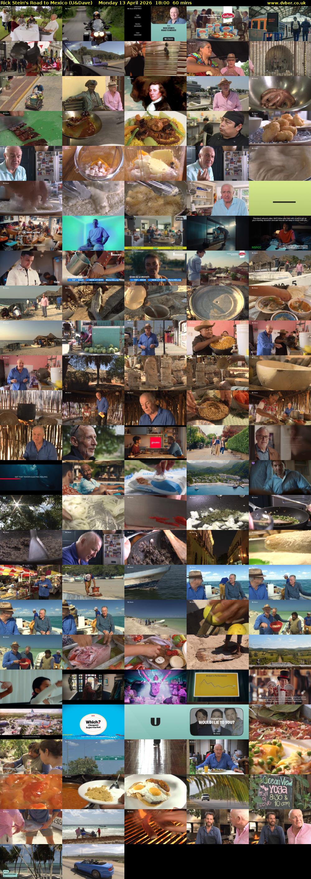 Rick Stein's Road to Mexico (U&Dave) Monday 13 April 2026 18:00 - 19:00
