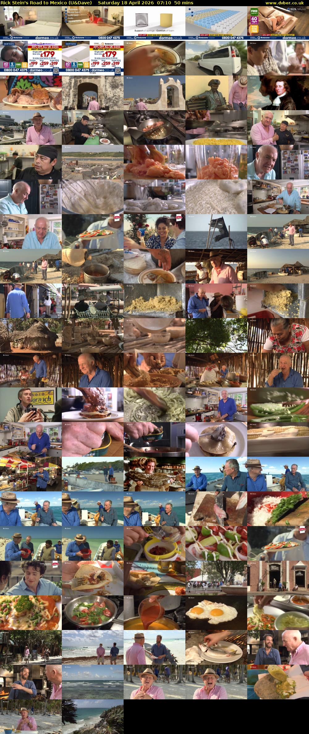 Rick Stein's Road to Mexico (U&Dave) Saturday 18 April 2026 07:10 - 08:00