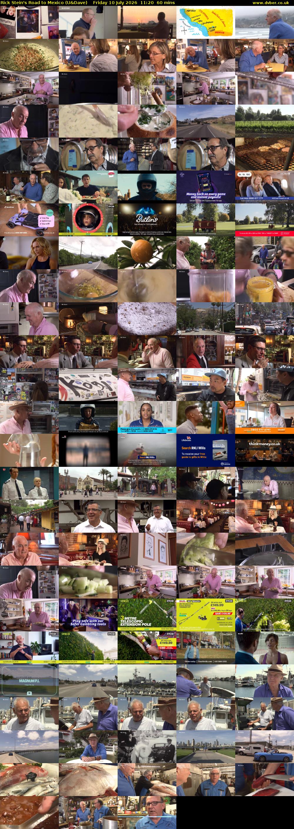Rick Stein's Road to Mexico (U&Dave) Friday 10 July 2026 11:20 - 12:20