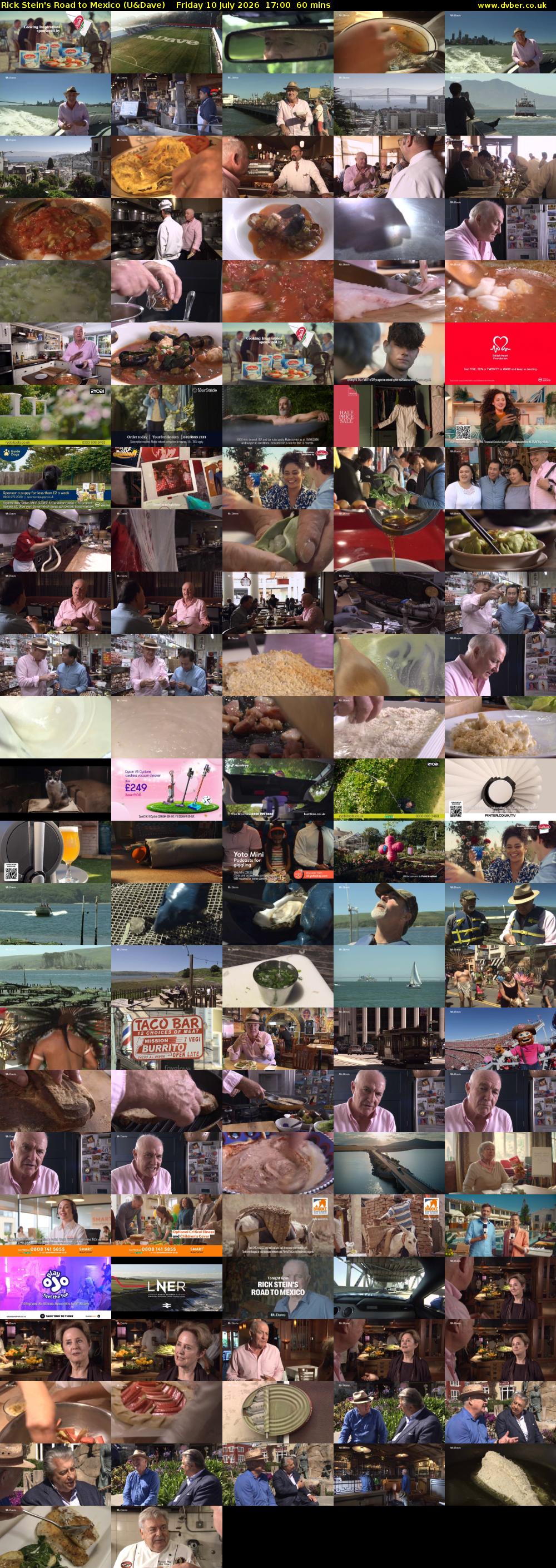 Rick Stein's Road to Mexico (U&Dave) Friday 10 July 2026 17:00 - 18:00