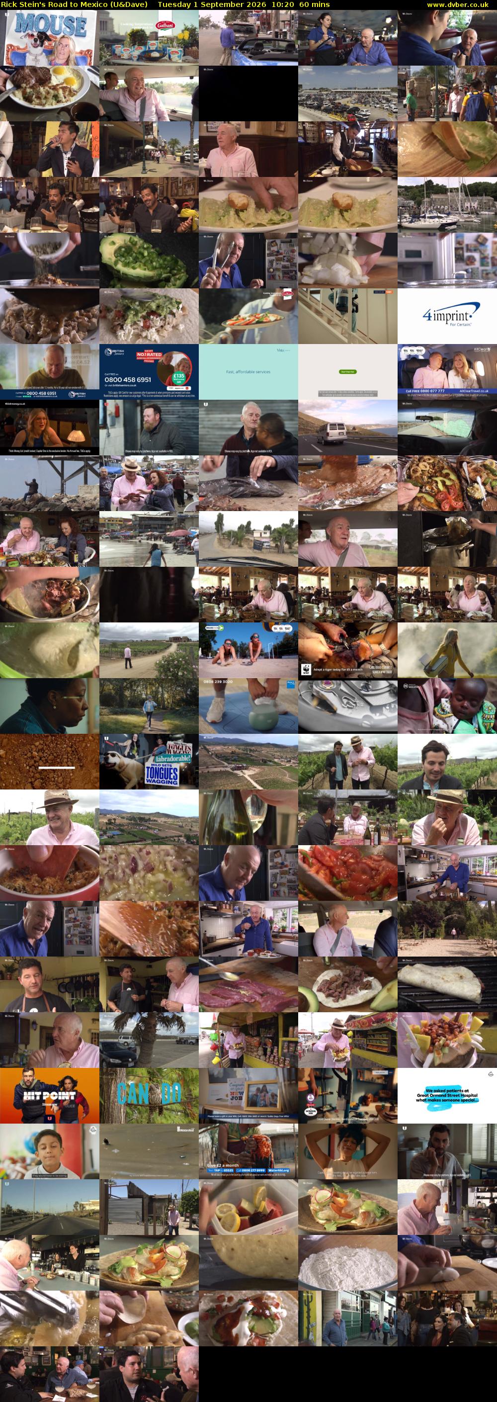 Rick Stein's Road to Mexico (U&Dave) Tuesday 1 September 2026 10:20 - 11:20