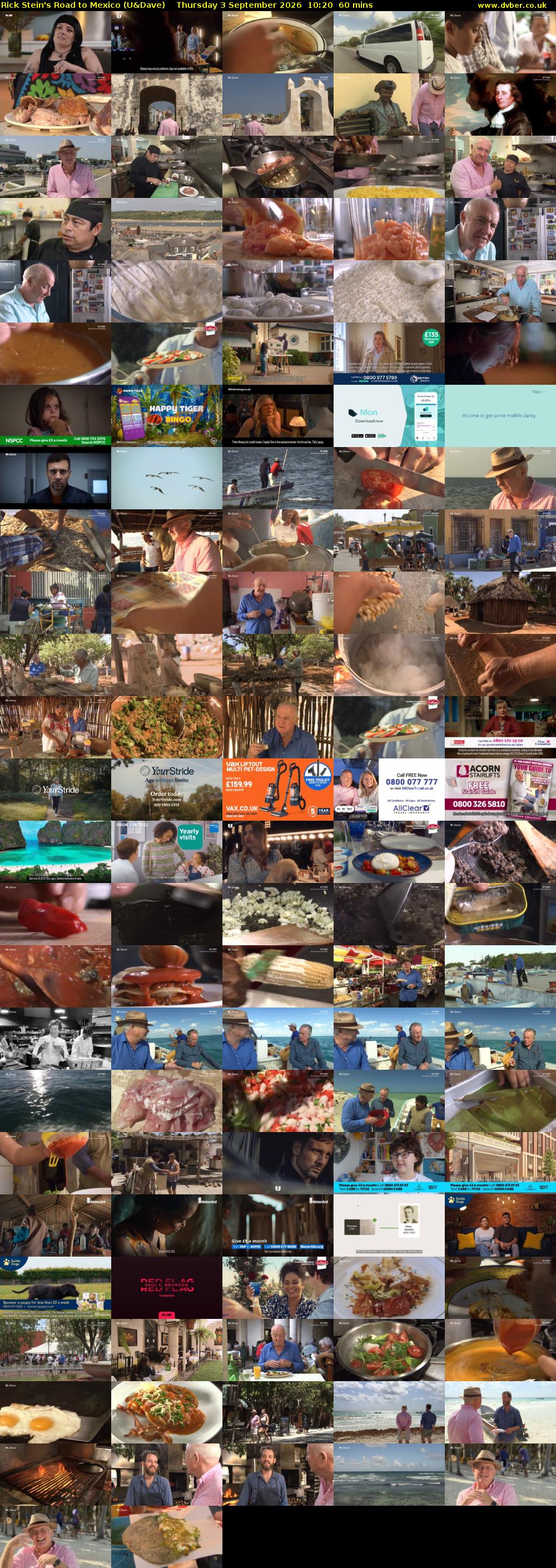 Rick Stein's Road to Mexico (U&Dave) Thursday 3 September 2026 10:20 - 11:20