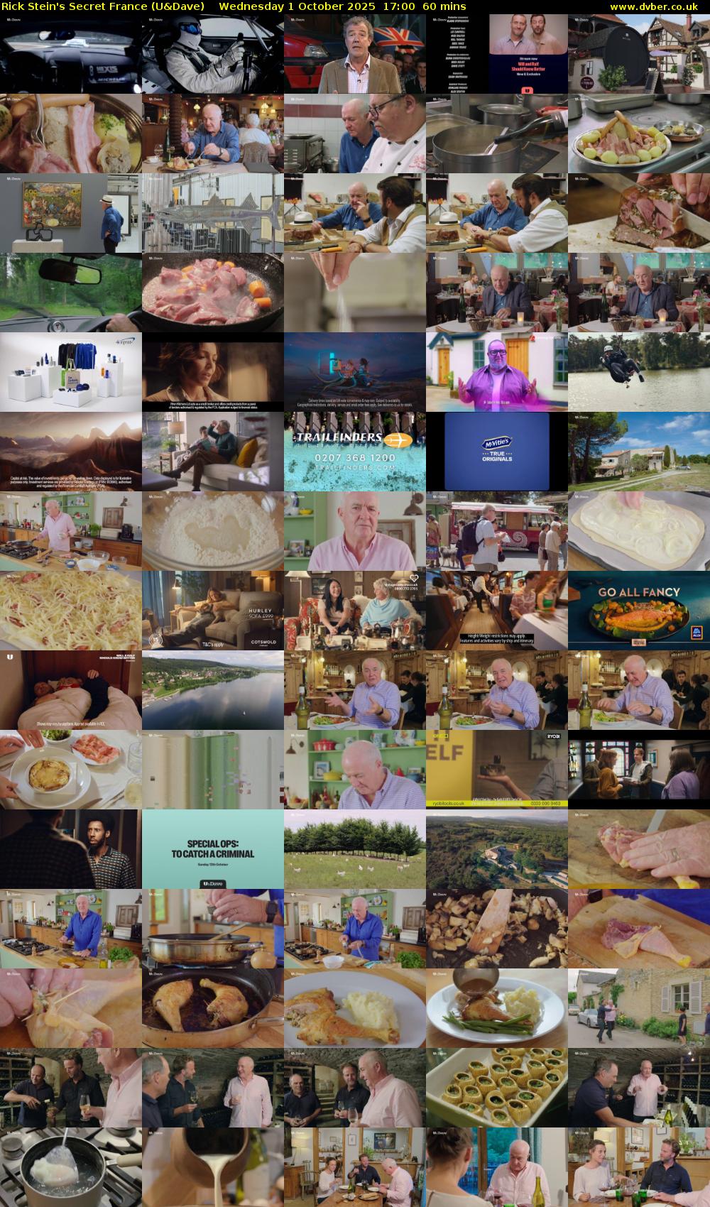 Rick Stein's Secret France (U&Dave) Wednesday 1 October 2025 17:00 - 18:00
