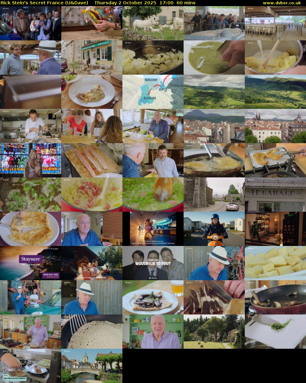 Rick Stein's Secret France (U&Dave) Thursday 2 October 2025 17:00 - 18:00