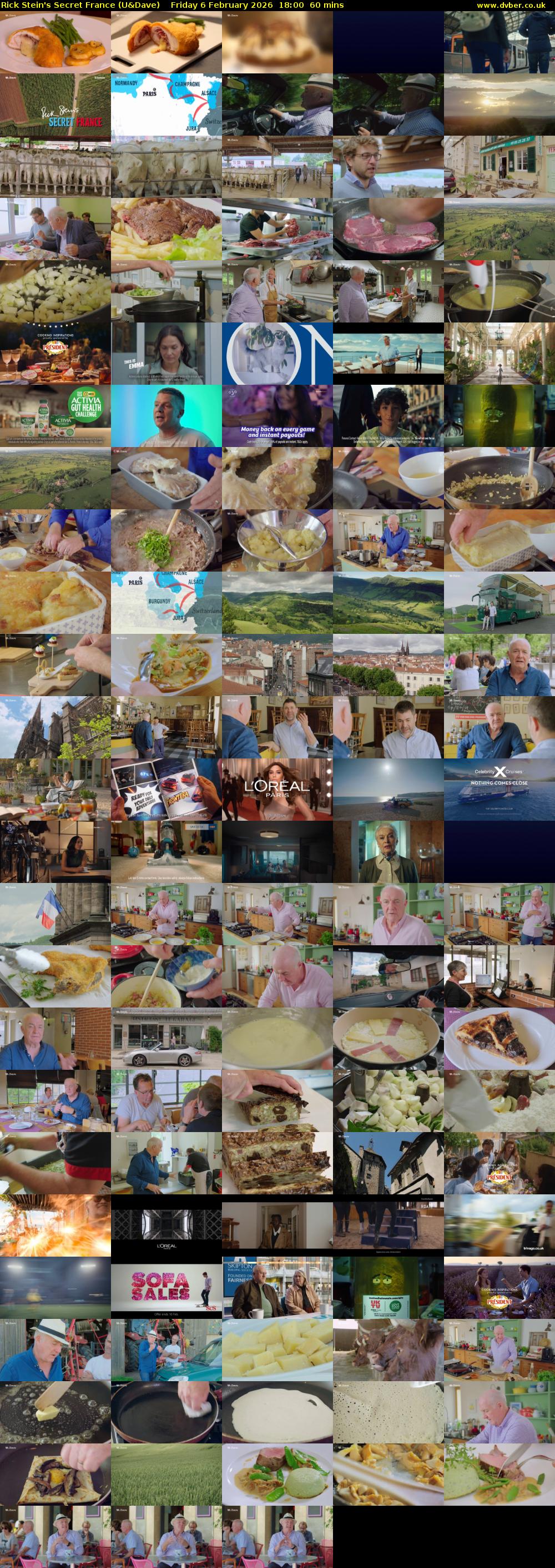 Rick Stein's Secret France (U&Dave) Friday 6 February 2026 18:00 - 19:00