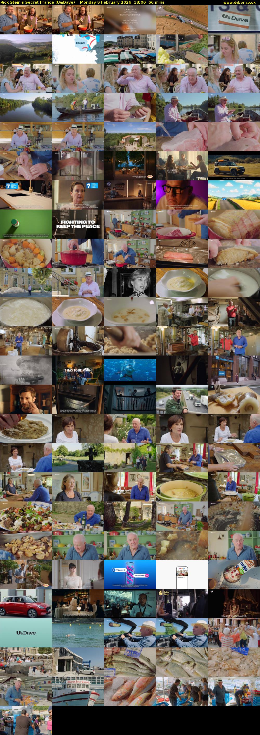 Rick Stein's Secret France (U&Dave) Monday 9 February 2026 18:00 - 19:00