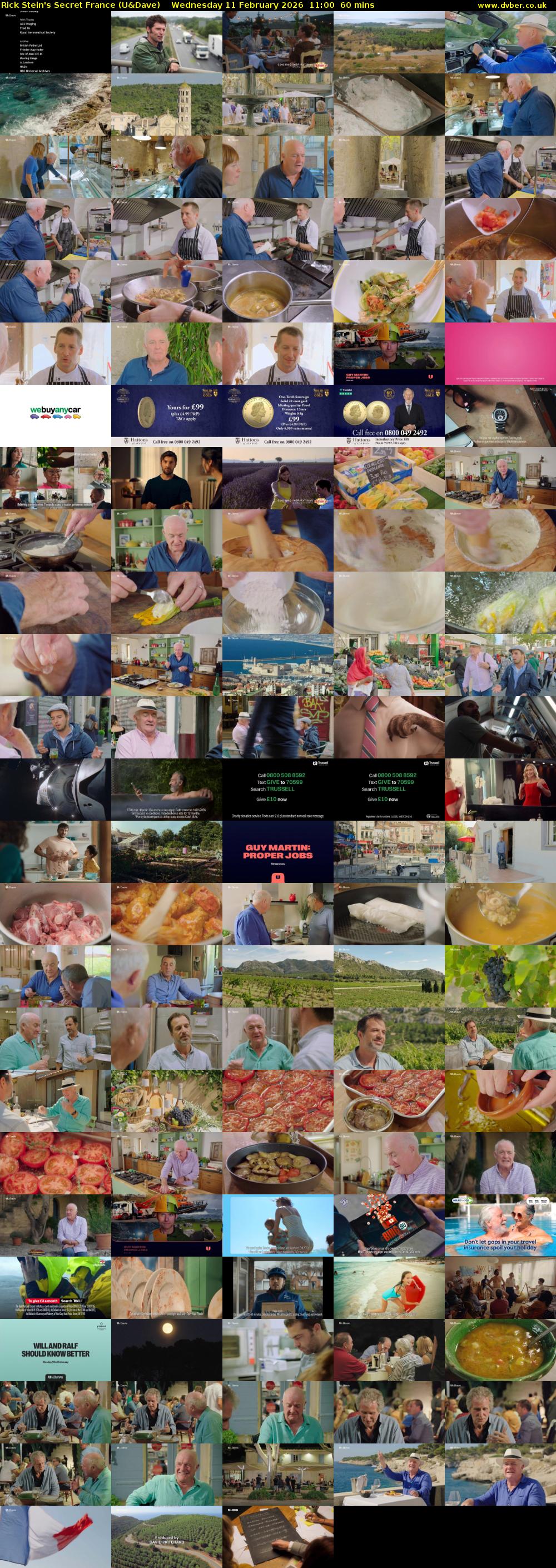 Rick Stein's Secret France (U&Dave) Wednesday 11 February 2026 11:00 - 12:00