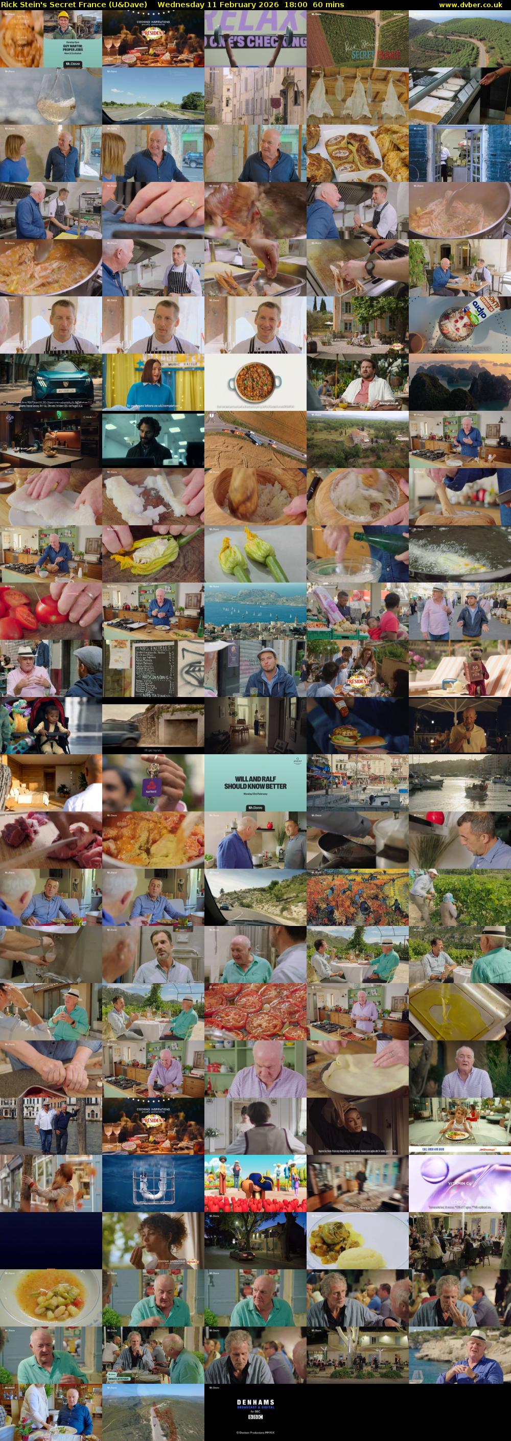 Rick Stein's Secret France (U&Dave) Wednesday 11 February 2026 18:00 - 19:00