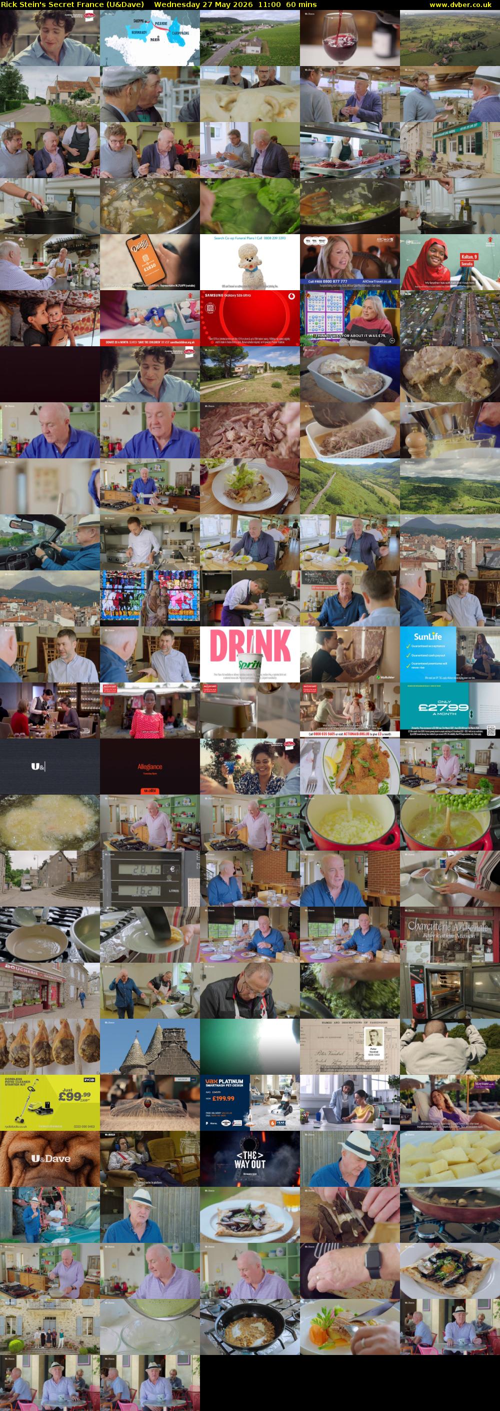 Rick Stein's Secret France (U&Dave) Wednesday 27 May 2026 11:00 - 12:00