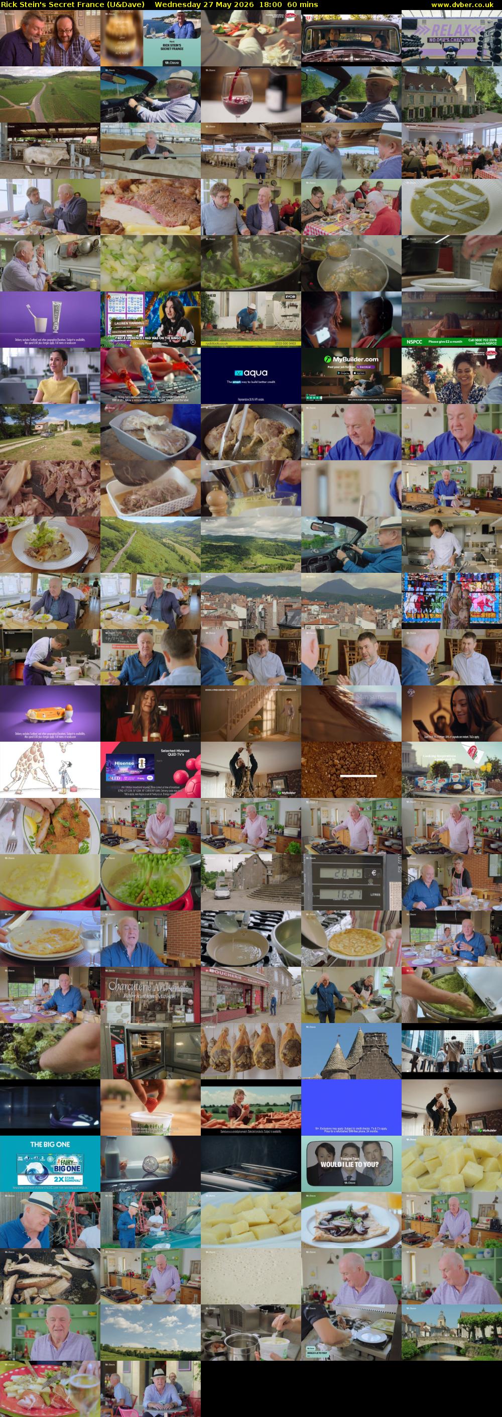 Rick Stein's Secret France (U&Dave) Wednesday 27 May 2026 18:00 - 19:00