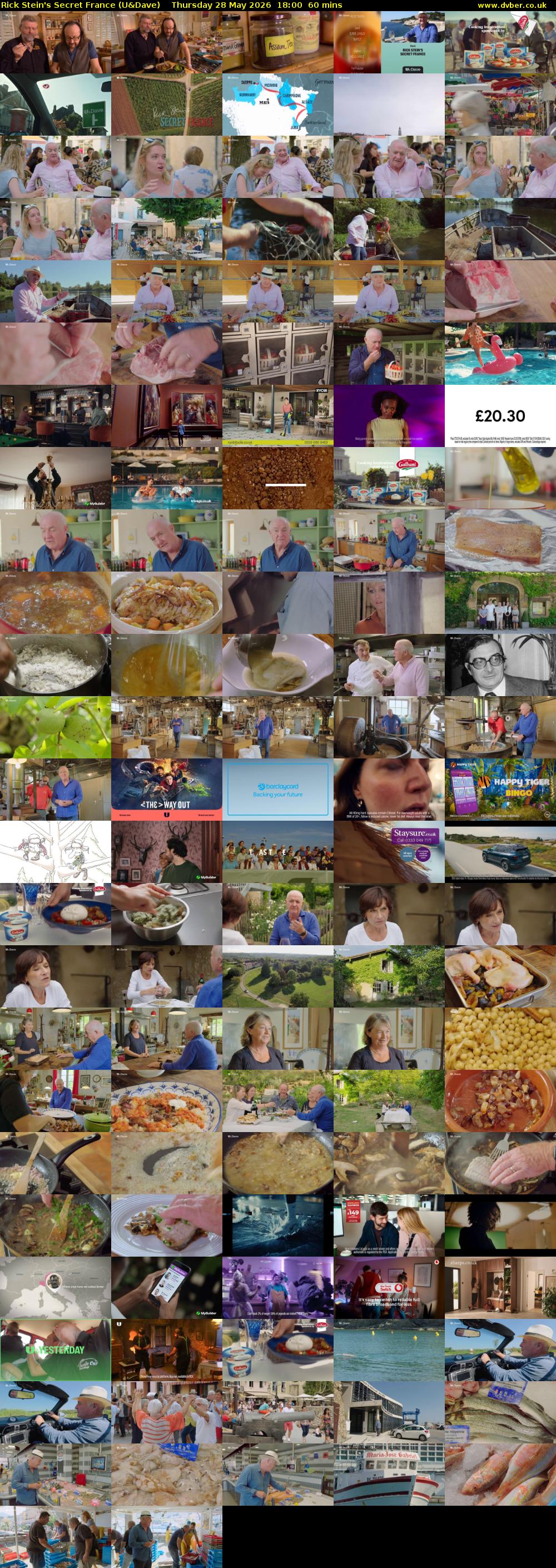 Rick Stein's Secret France (U&Dave) Thursday 28 May 2026 18:00 - 19:00
