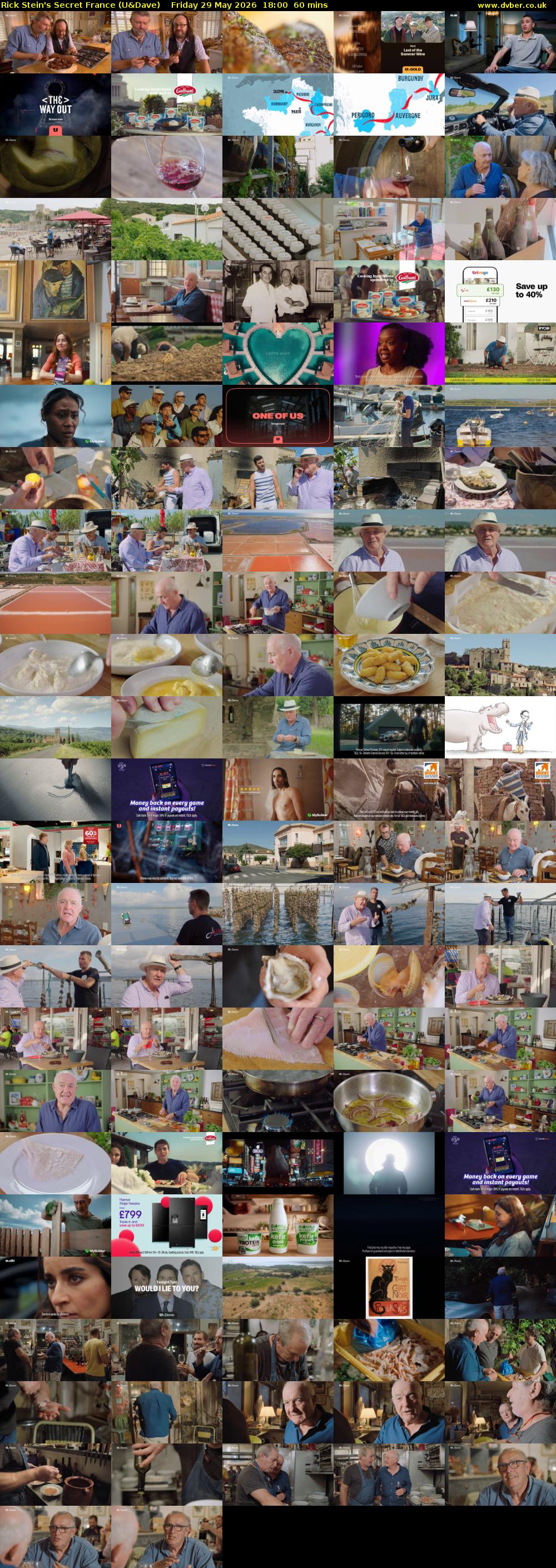 Rick Stein's Secret France (U&Dave) Friday 29 May 2026 18:00 - 19:00