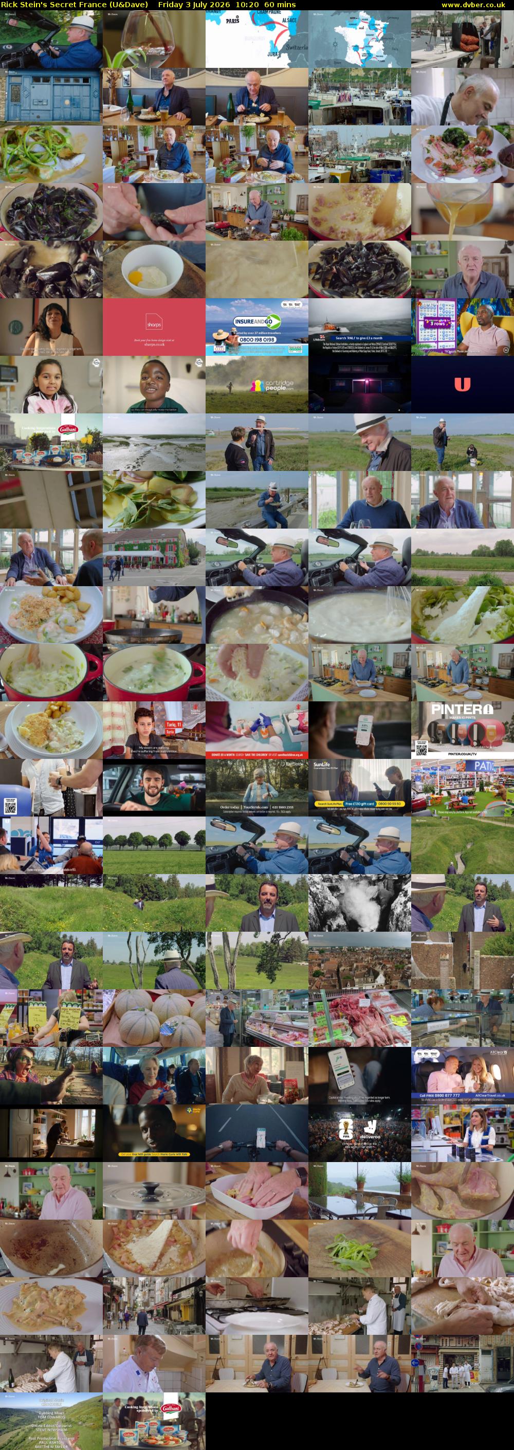 Rick Stein's Secret France (U&Dave) Friday 3 July 2026 10:20 - 11:20