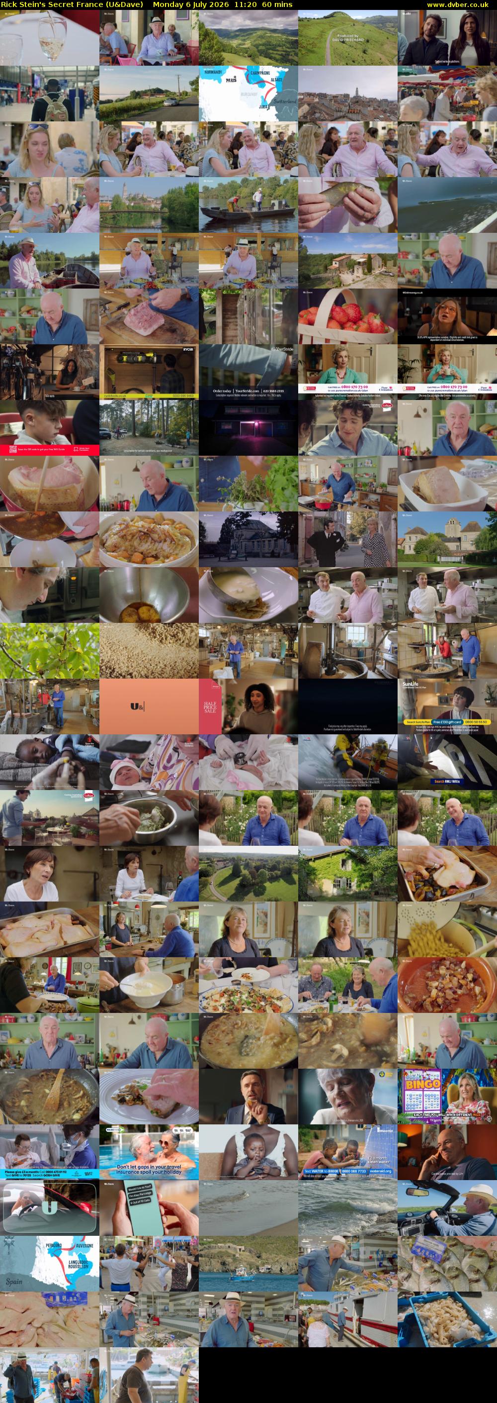Rick Stein's Secret France (U&Dave) Monday 6 July 2026 11:20 - 12:20