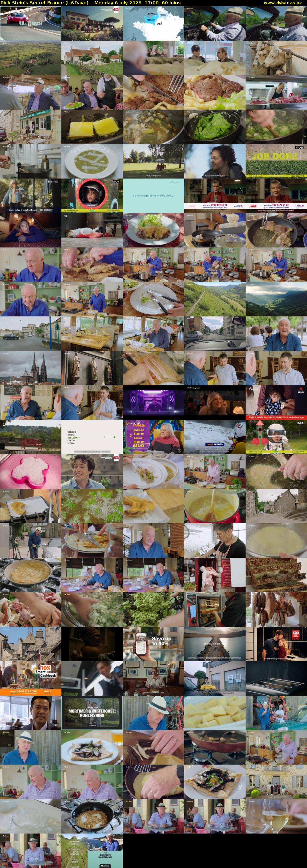 Rick Stein's Secret France (U&Dave) Monday 6 July 2026 17:00 - 18:00