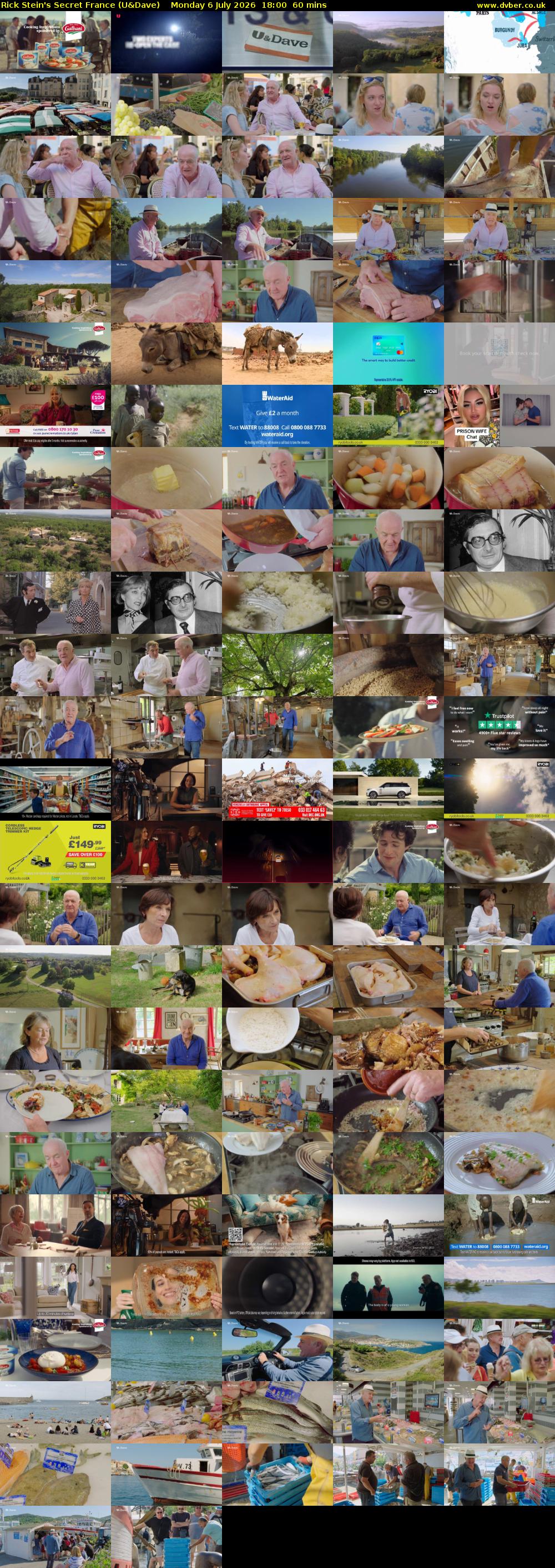 Rick Stein's Secret France (U&Dave) Monday 6 July 2026 18:00 - 19:00