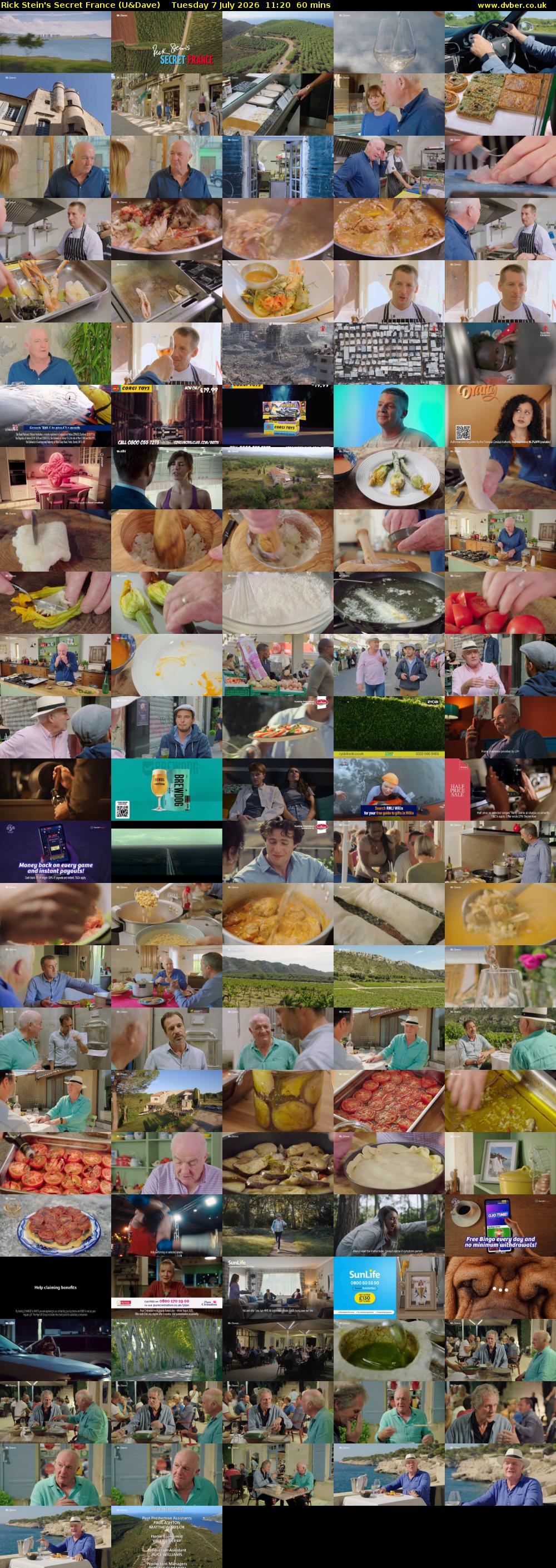 Rick Stein's Secret France (U&Dave) Tuesday 7 July 2026 11:20 - 12:20