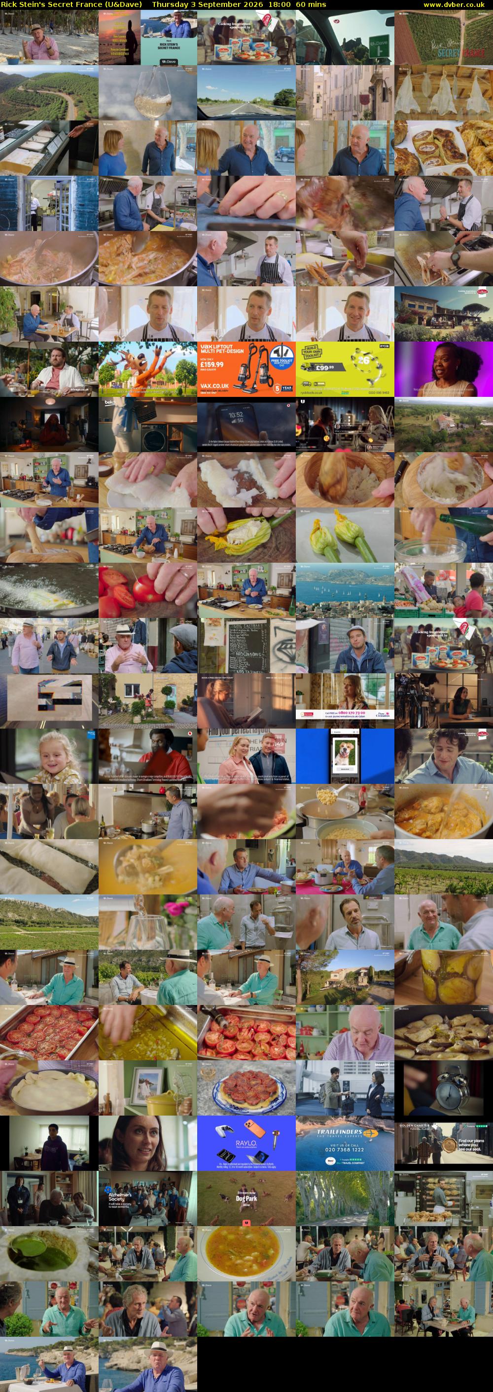 Rick Stein's Secret France (U&Dave) Thursday 3 September 2026 18:00 - 19:00