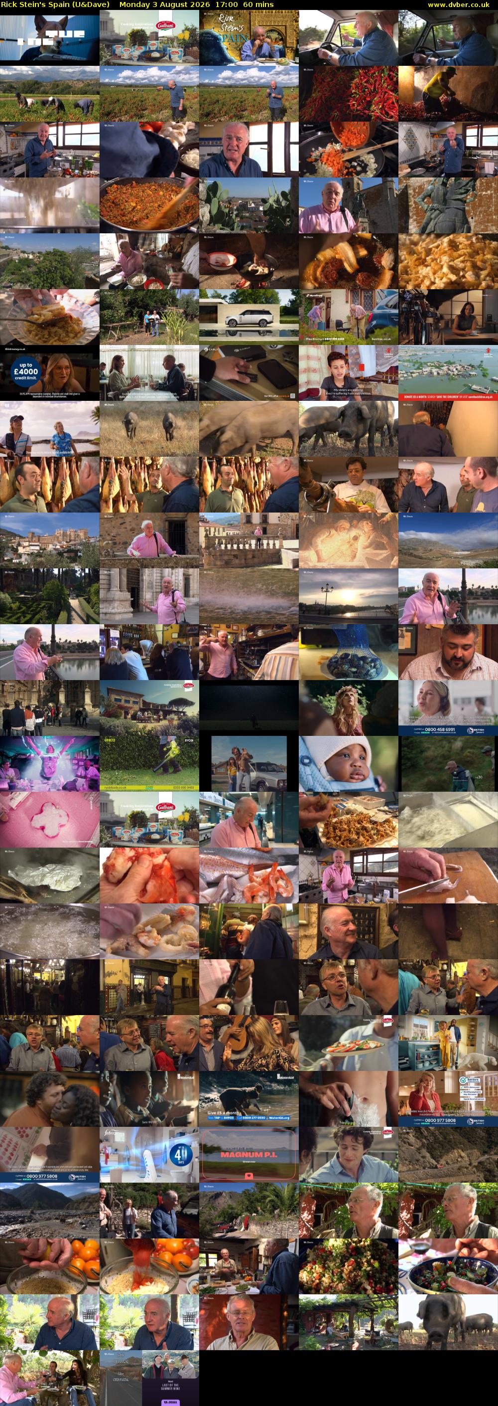 Rick Stein's Spain (U&Dave) Monday 3 August 2026 17:00 - 18:00