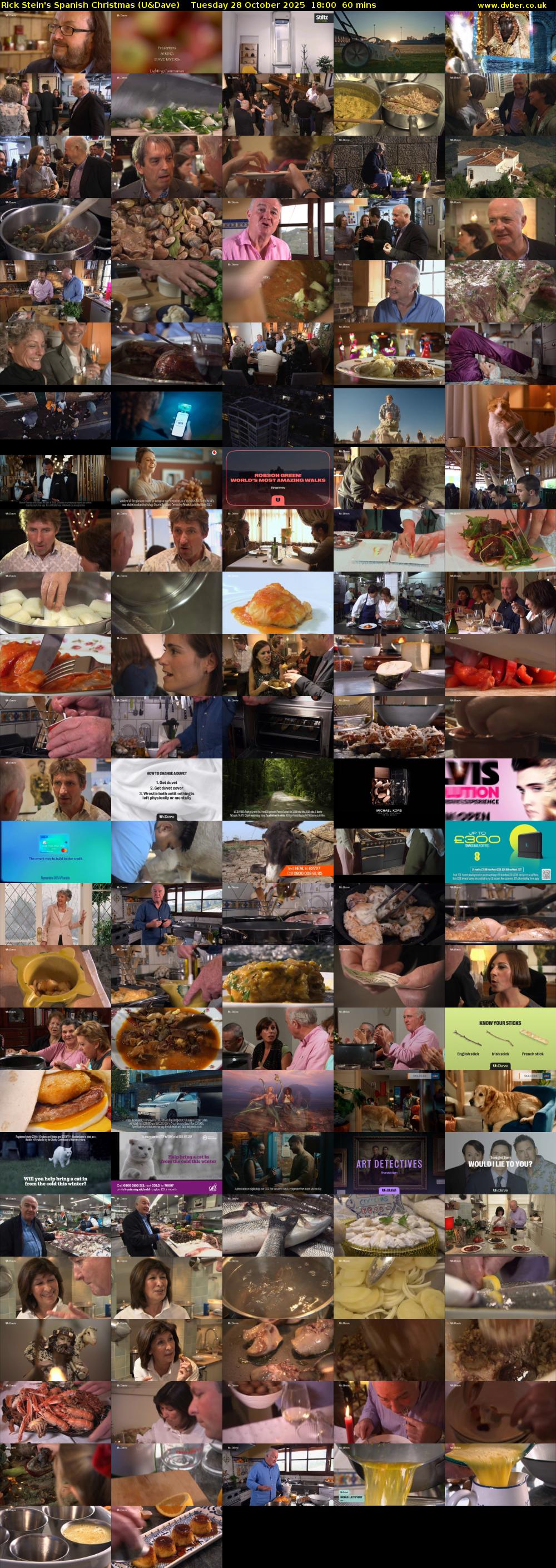 Rick Stein's Spanish Christmas (U&Dave) Tuesday 28 October 2025 18:00 - 19:00