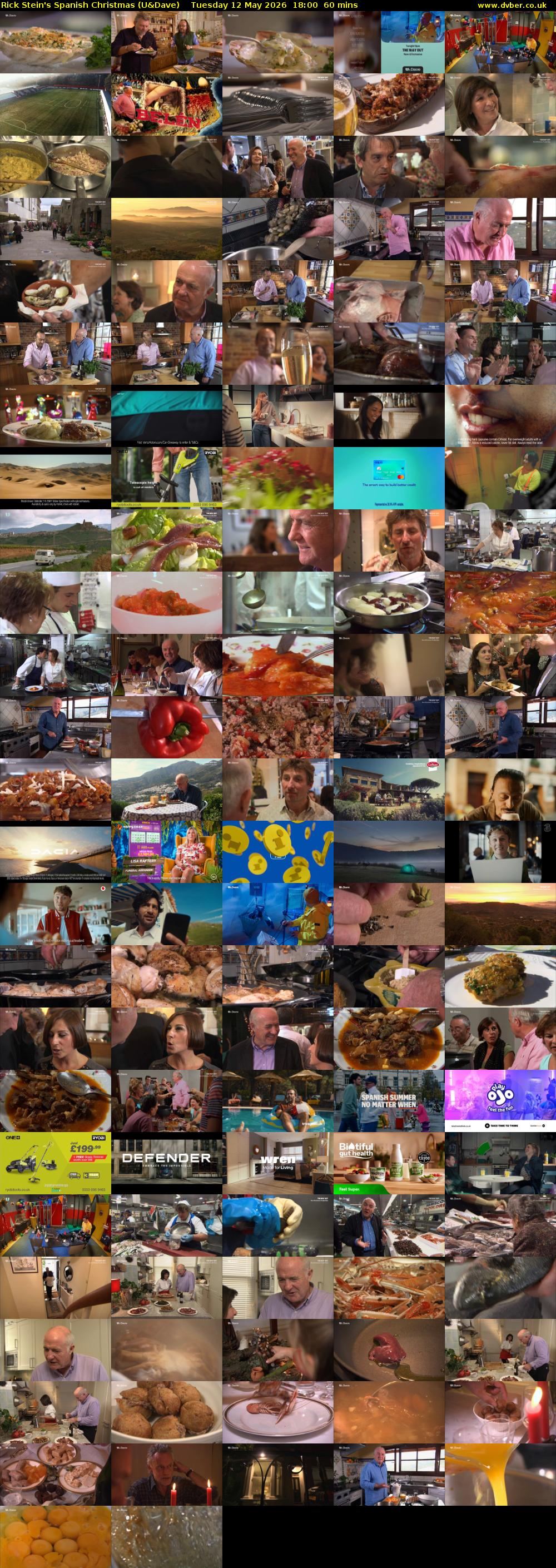 Rick Stein's Spanish Christmas (U&Dave) Tuesday 12 May 2026 18:00 - 19:00