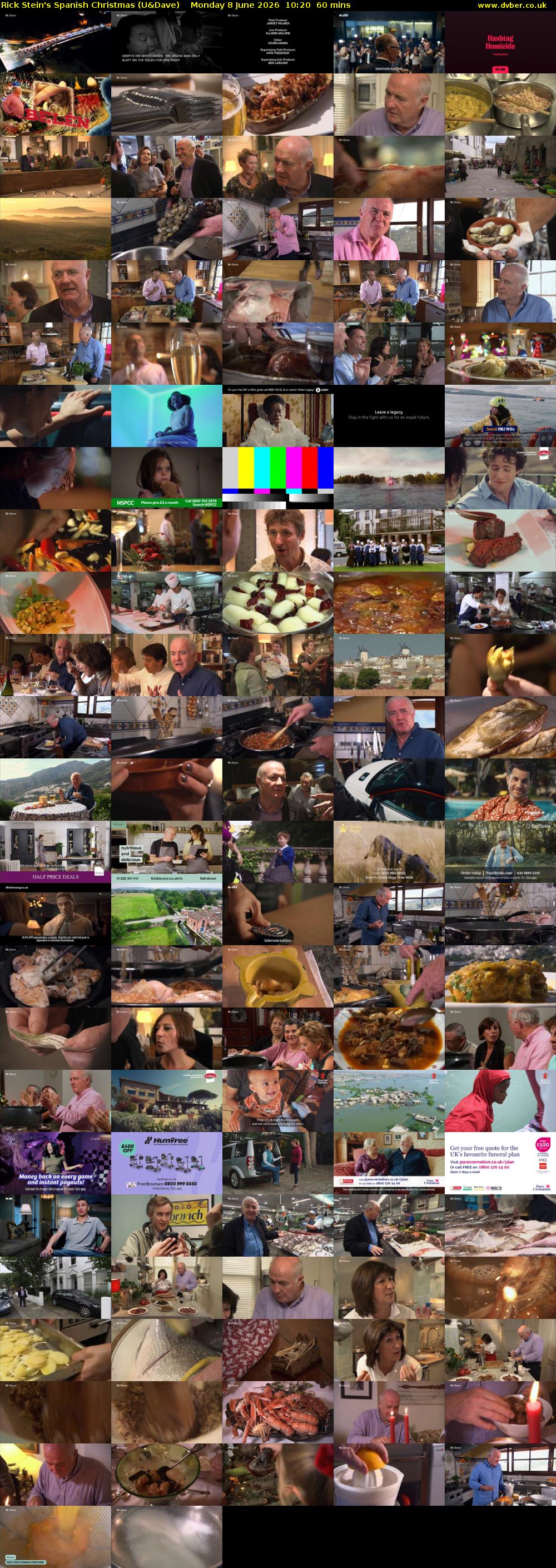 Rick Stein's Spanish Christmas (U&Dave) Monday 8 June 2026 10:20 - 11:20