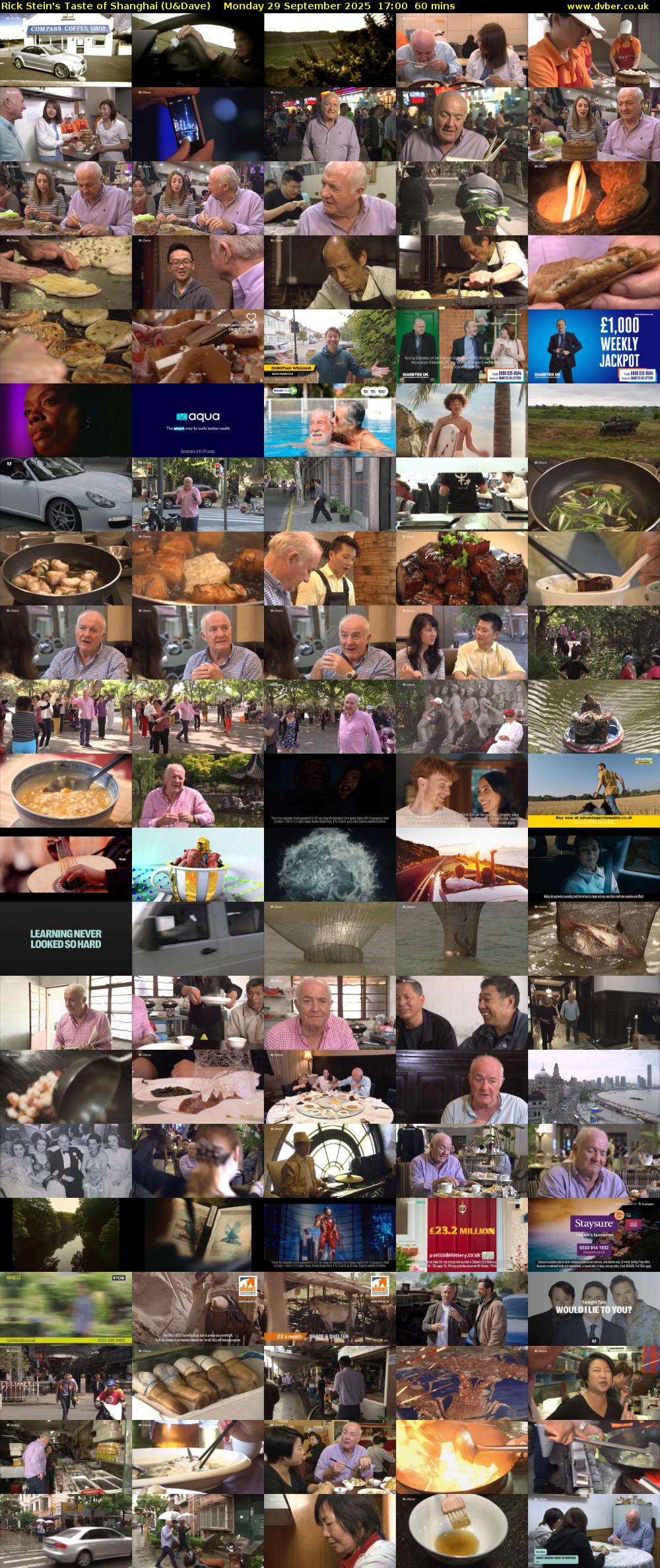 Rick Stein's Taste of Shanghai (U&Dave) Monday 29 September 2025 17:00 - 18:00