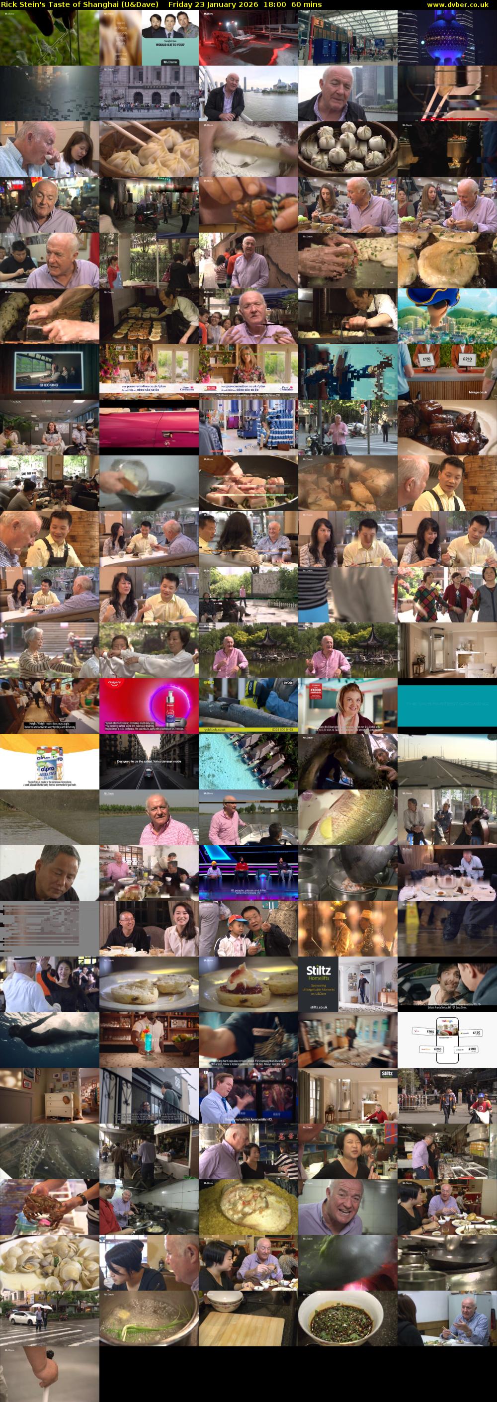 Rick Stein's Taste of Shanghai (U&Dave) Friday 23 January 2026 18:00 - 19:00