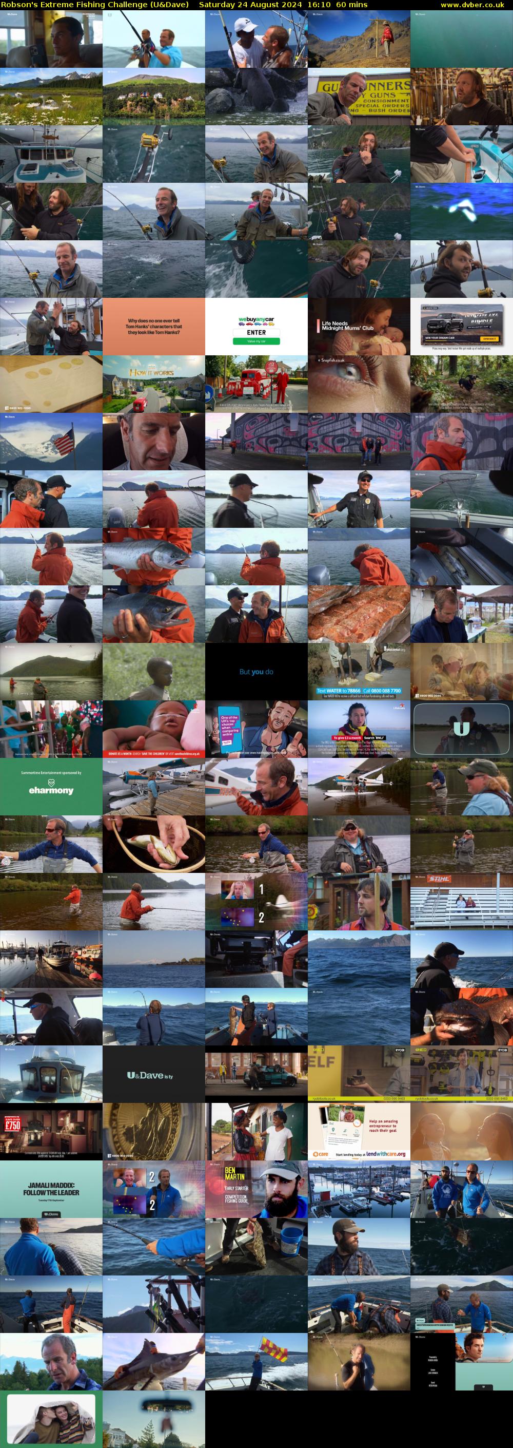 Robson's Extreme Fishing Challenge (U&Dave) Saturday 24 August 2024 16:10 - 17:10