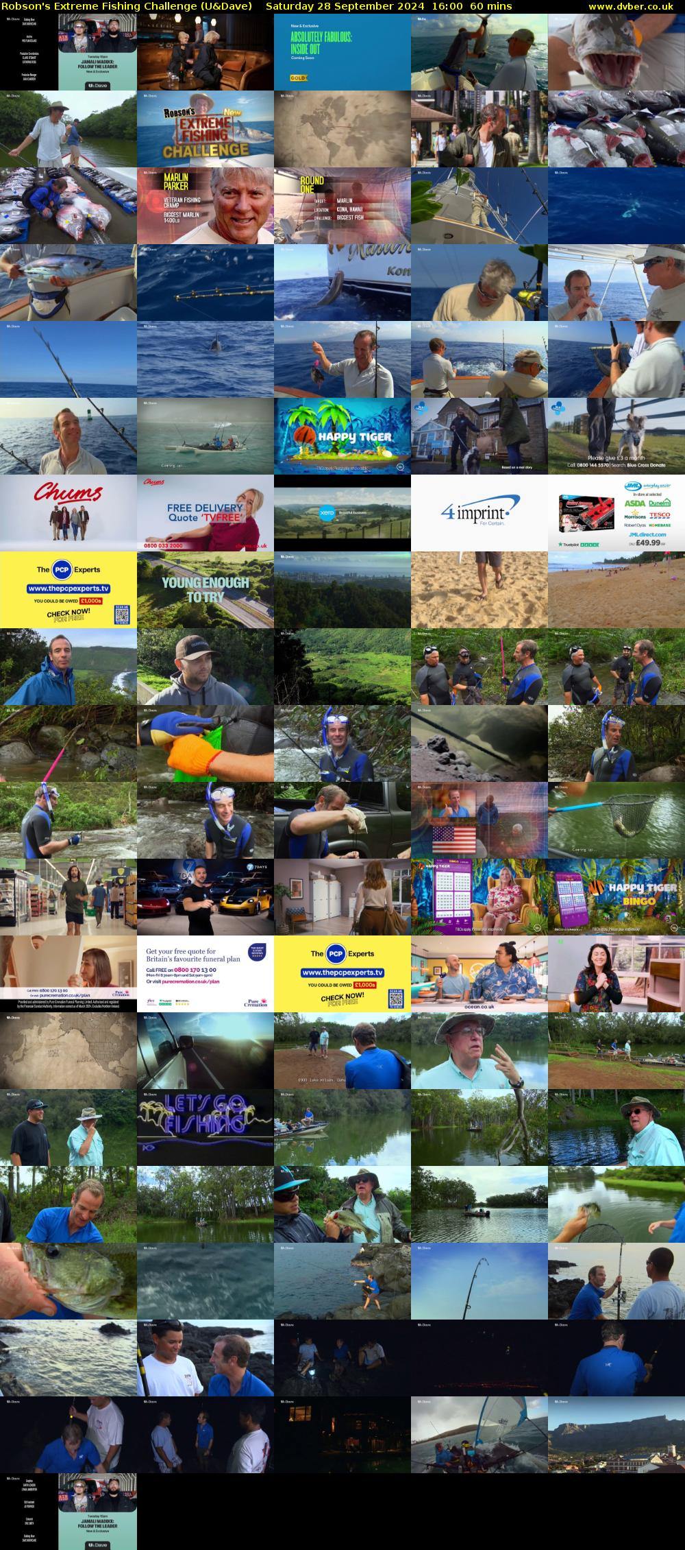 Robson's Extreme Fishing Challenge (U&Dave) Saturday 28 September 2024 16:00 - 17:00