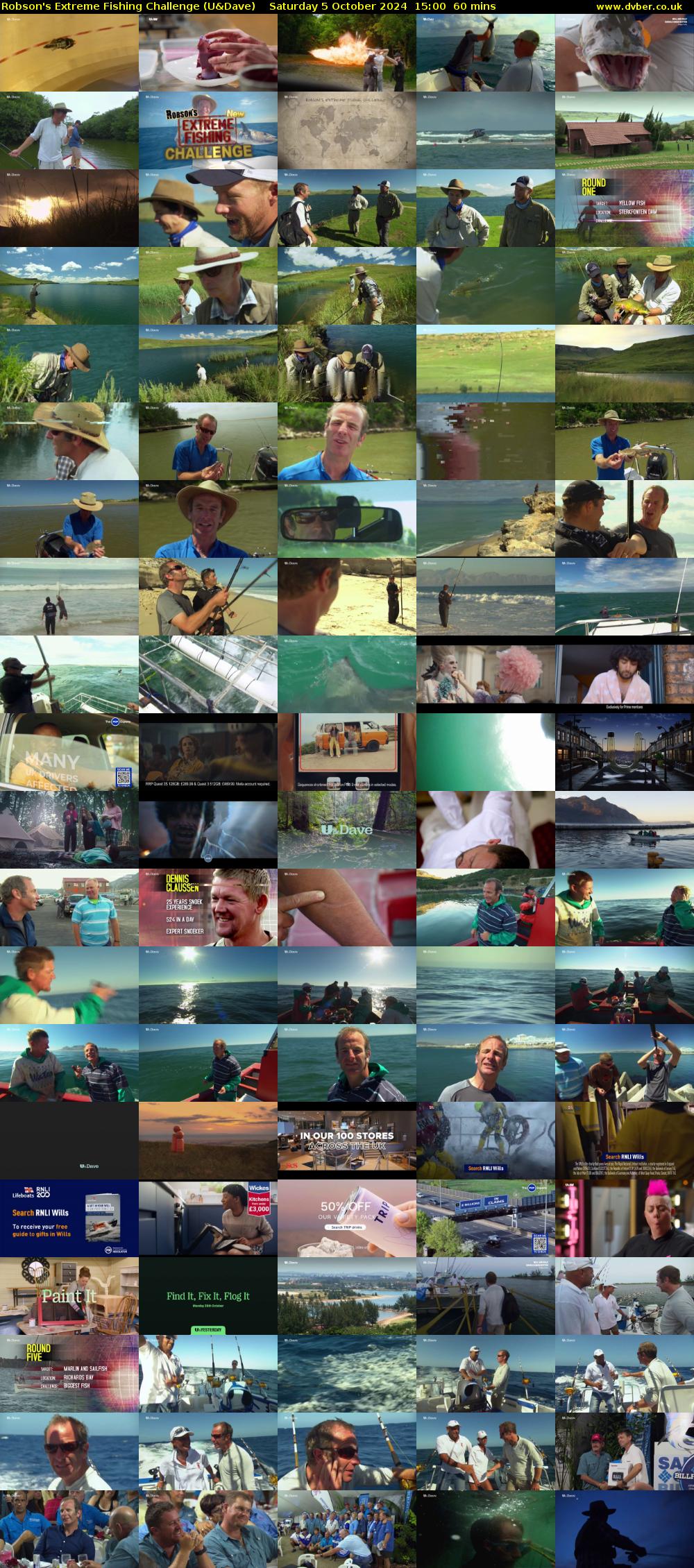 Robson's Extreme Fishing Challenge (U&Dave) Saturday 5 October 2024 15:00 - 16:00