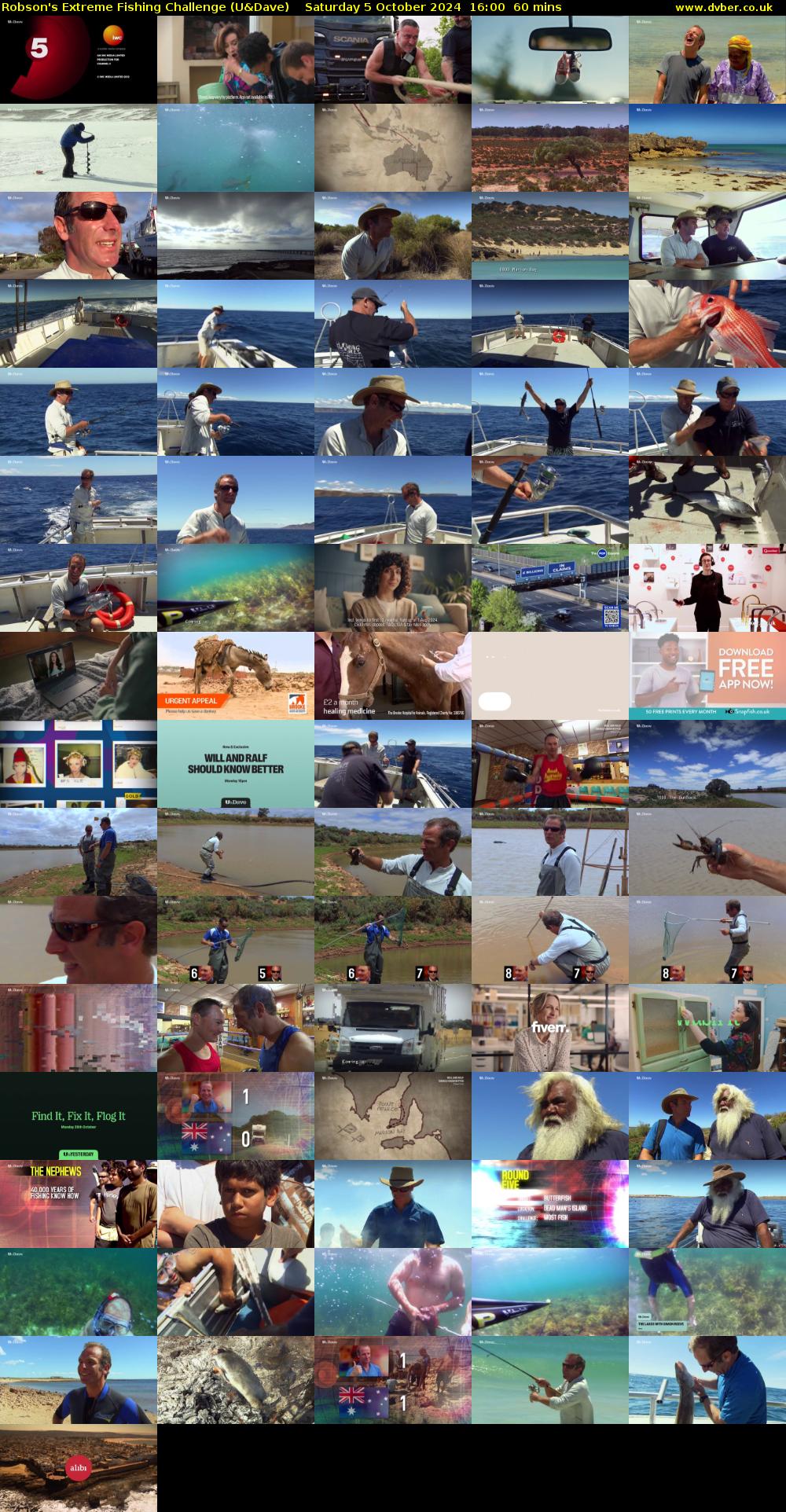 Robson's Extreme Fishing Challenge (U&Dave) Saturday 5 October 2024 16:00 - 17:00