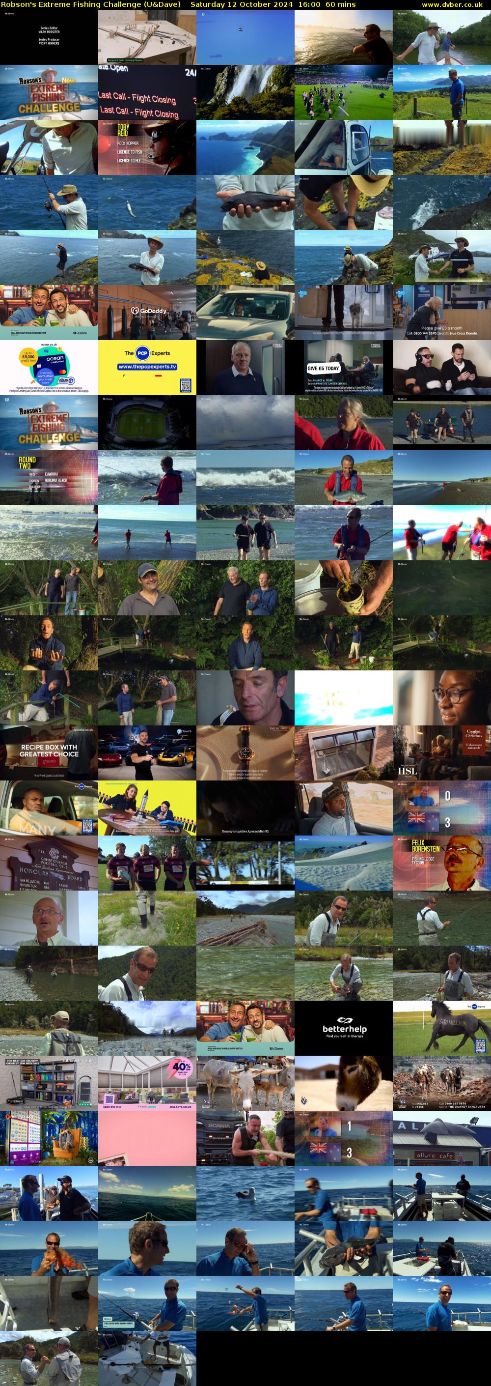 Robson's Extreme Fishing Challenge (U&Dave) Saturday 12 October 2024 16:00 - 17:00