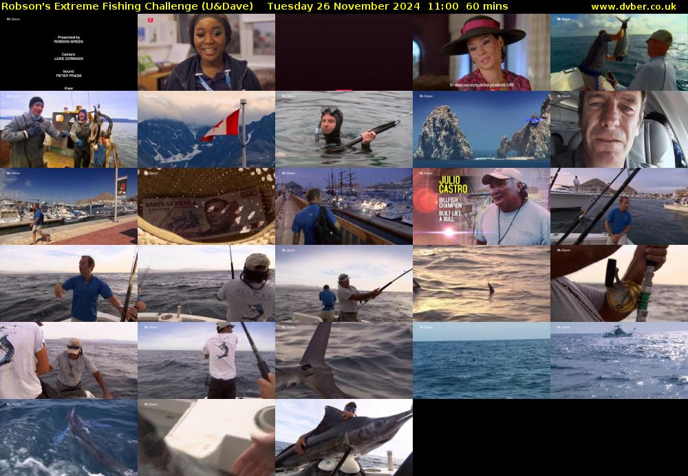 Robson's Extreme Fishing Challenge (U&Dave) Tuesday 26 November 2024 11:00 - 12:00