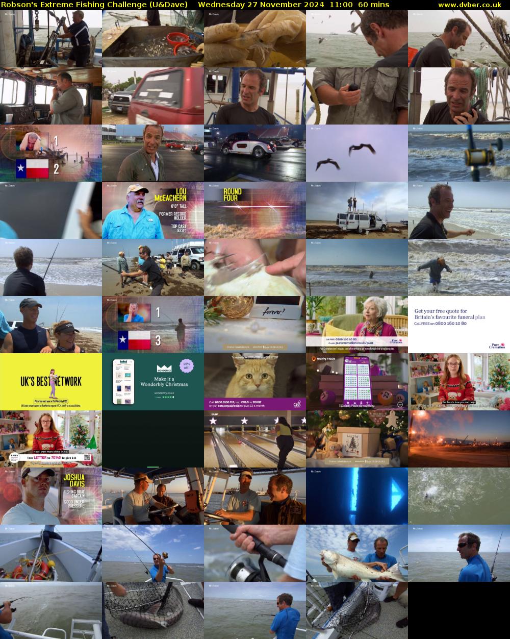 Robson's Extreme Fishing Challenge (U&Dave) Wednesday 27 November 2024 11:00 - 12:00