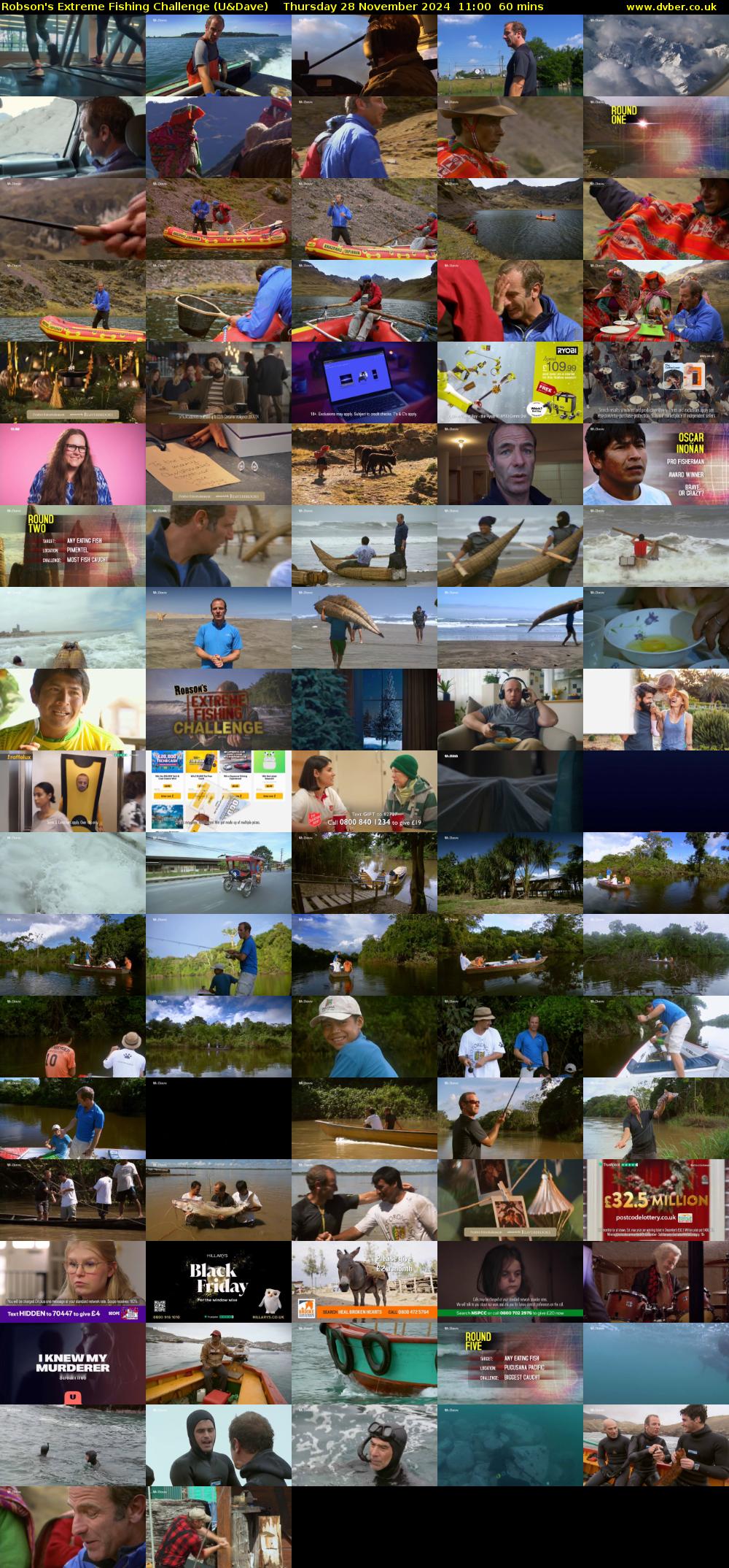 Robson's Extreme Fishing Challenge (U&Dave) Thursday 28 November 2024 11:00 - 12:00