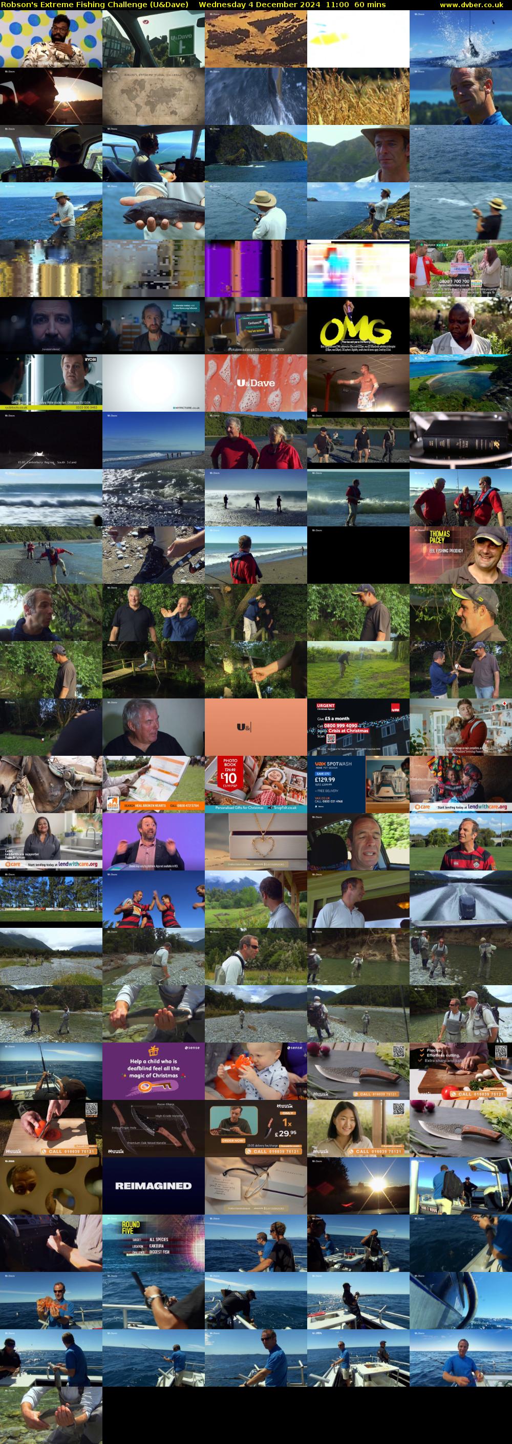 Robson's Extreme Fishing Challenge (U&Dave) Wednesday 4 December 2024 11:00 - 12:00
