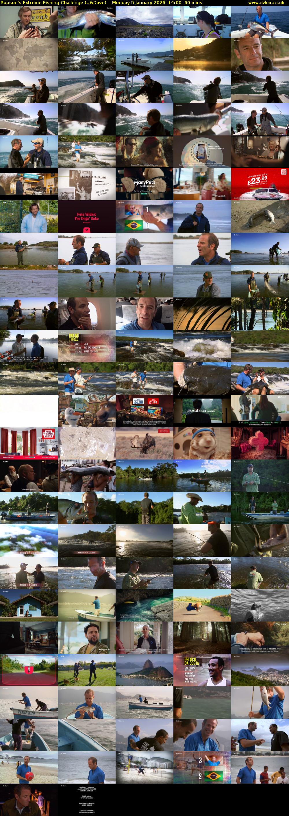 Robson's Extreme Fishing Challenge (U&Dave) Monday 5 January 2026 14:00 - 15:00