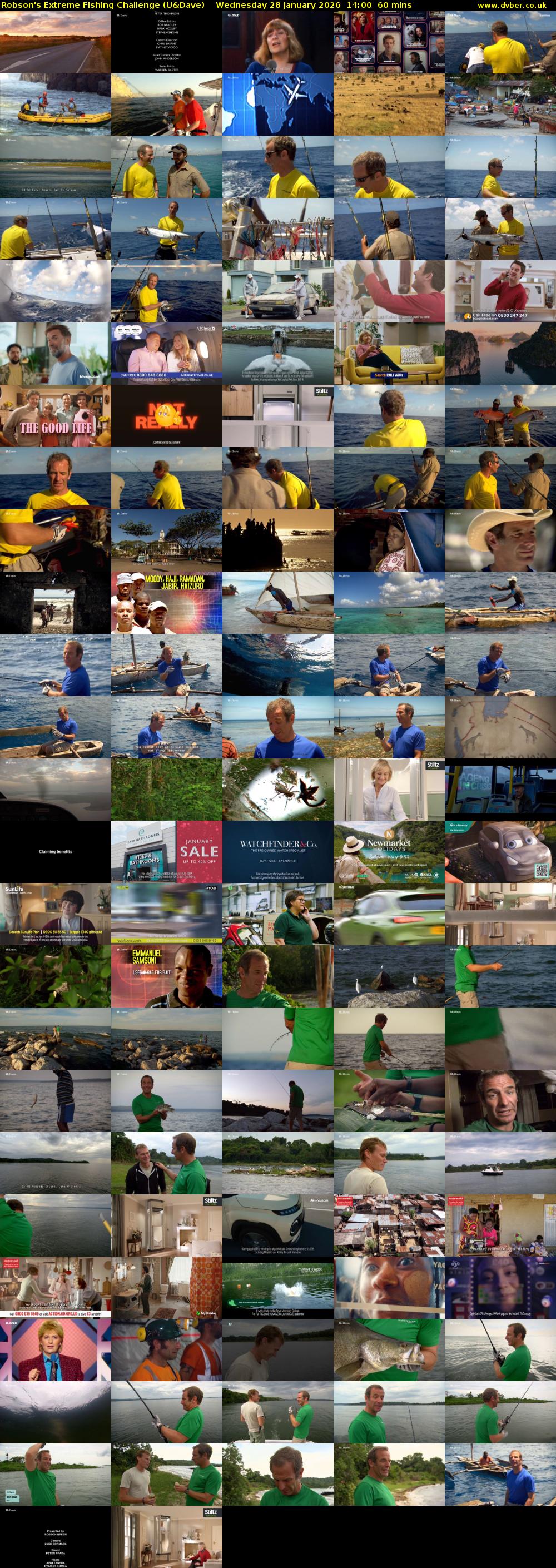 Robson's Extreme Fishing Challenge (U&Dave) Wednesday 28 January 2026 14:00 - 15:00