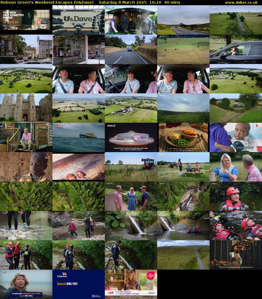 Robson Green's Weekend Escapes (U&Dave) Saturday 8 March 2025 16:20 - 17:00